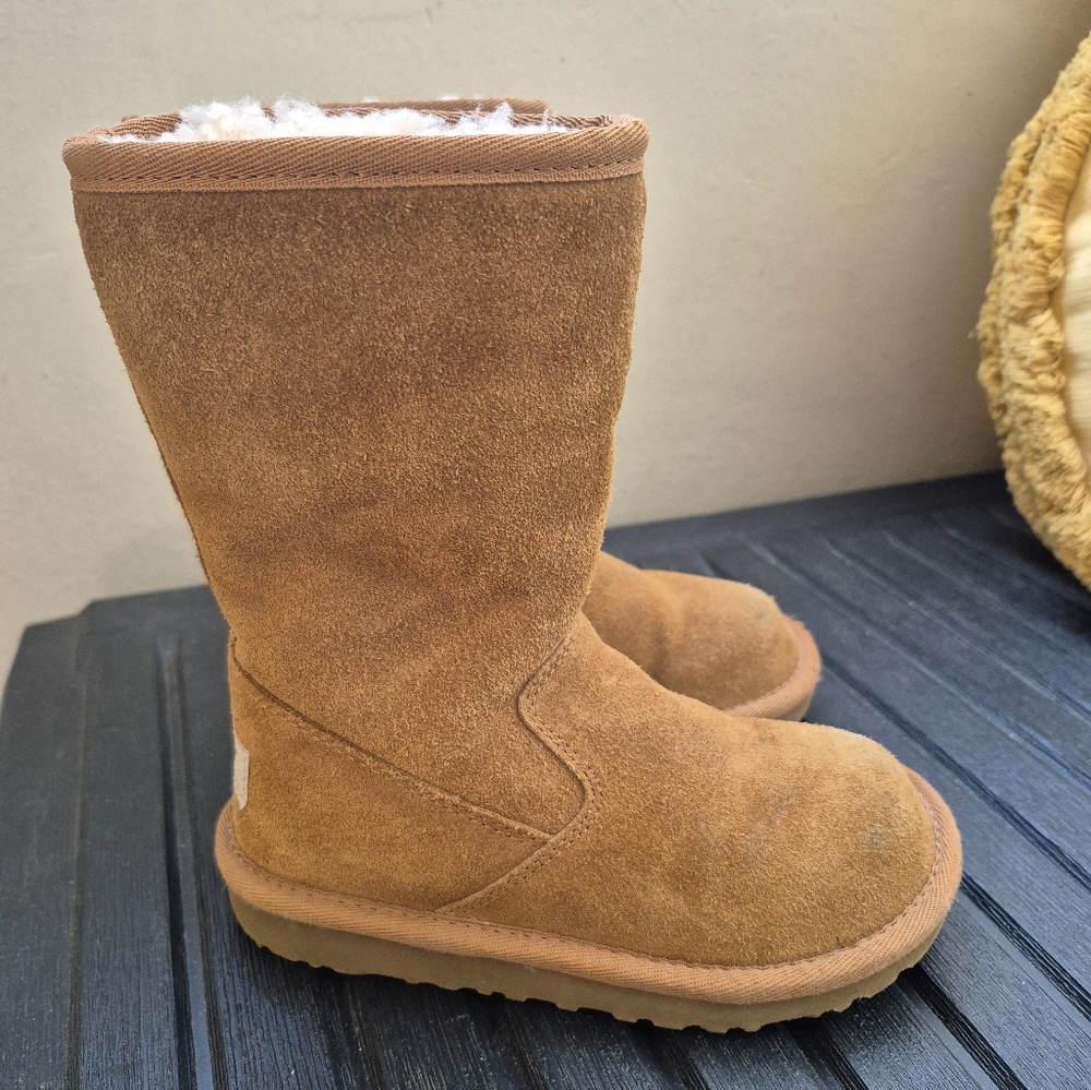 UGG Kids Shearling Mid Calf Zipper Boots